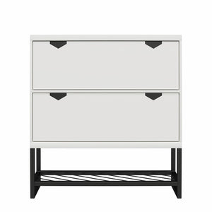 CosmoLiving Brielle Entryway Shoe Storage - White