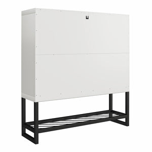 CosmoLiving Brielle Entryway Shoe Storage - White