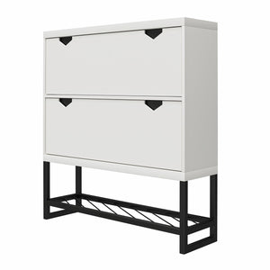 CosmoLiving Brielle Entryway Shoe Storage - White