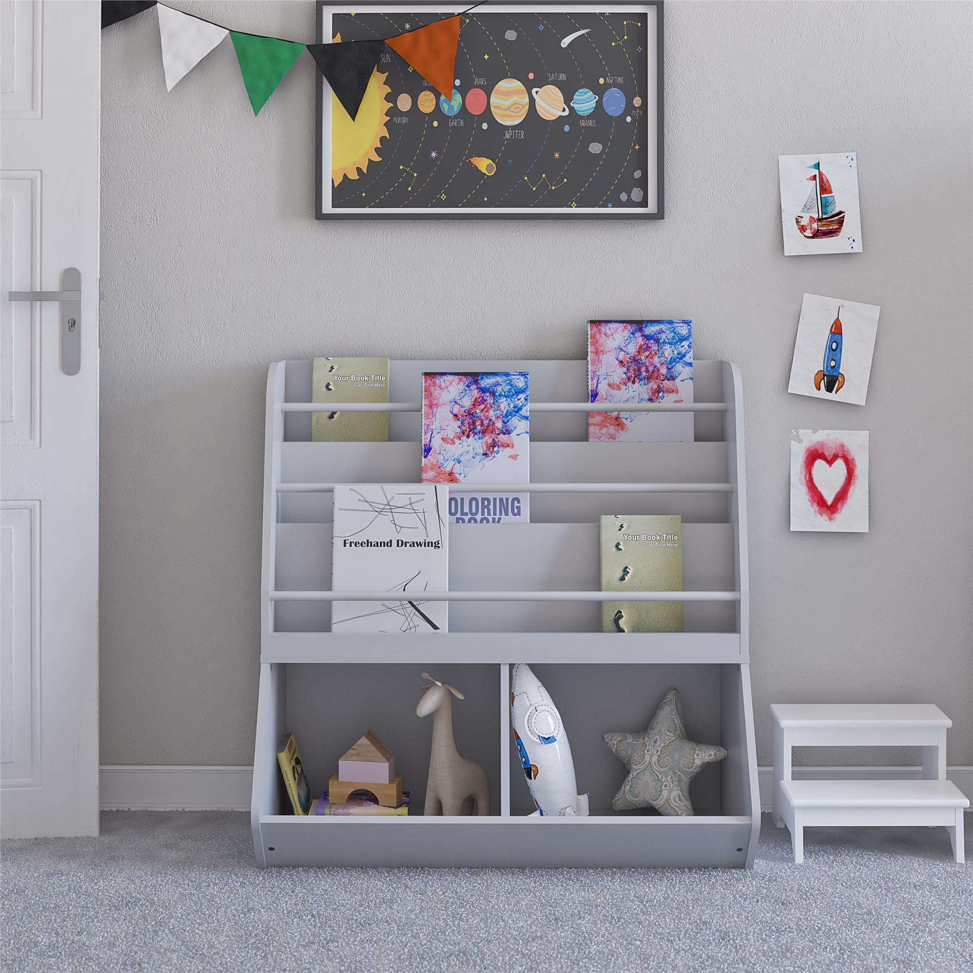 Tyler Kids Book and Toy Storage, Dove Gray - Dove Gray