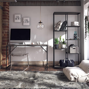 Ameriwood Home Fayette 5-Shelf Bookcase - Gray Oak