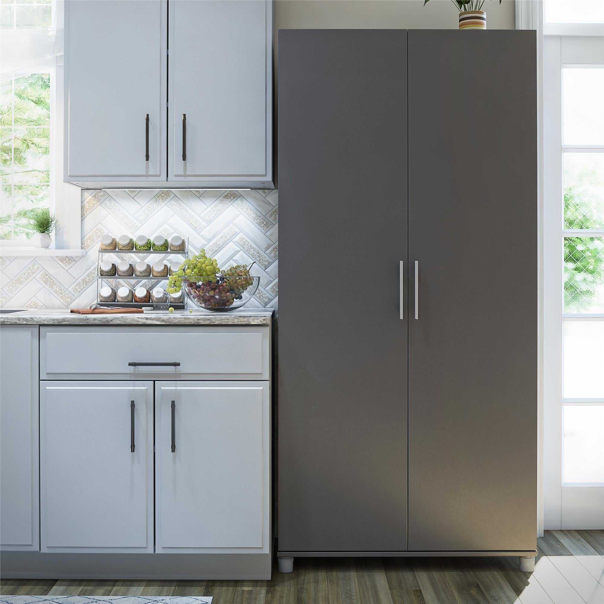 Systembuild Evolution Camberly 36" Utility Storage Cabinet - Graphite Grey