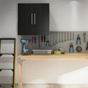 Systembuild Evolution Camberly 24" Wall Cabinet - Black Oak
