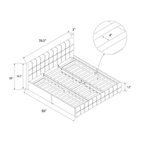 CosmoLiving Elizabeth Upholstered Bed with Storage - Black - King