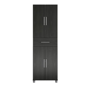 Systembuild Evolution Camberly 4 Door/1 Drawer Storage Cabinet - Black Oak