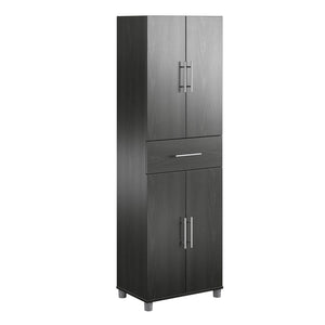 Systembuild Evolution Camberly 4 Door/1 Drawer Storage Cabinet - Black Oak