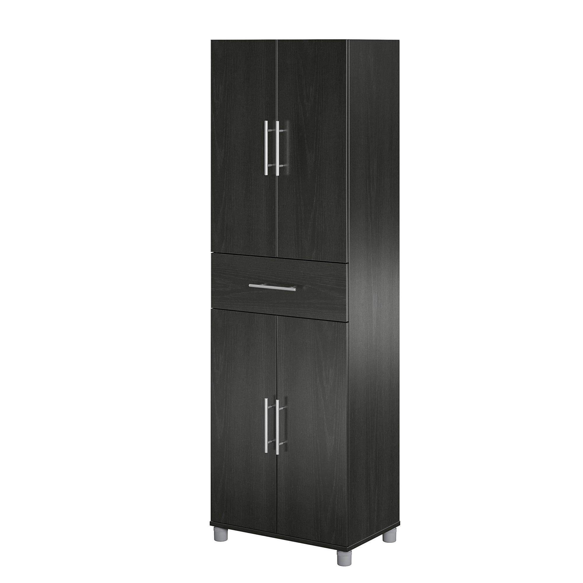 Systembuild Evolution Camberly 4 Door/1 Drawer Storage Cabinet - Black Oak
