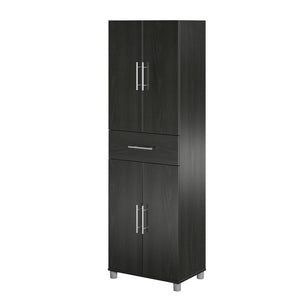 Systembuild Evolution Camberly 4 Door/1 Drawer Storage Cabinet - Black Oak