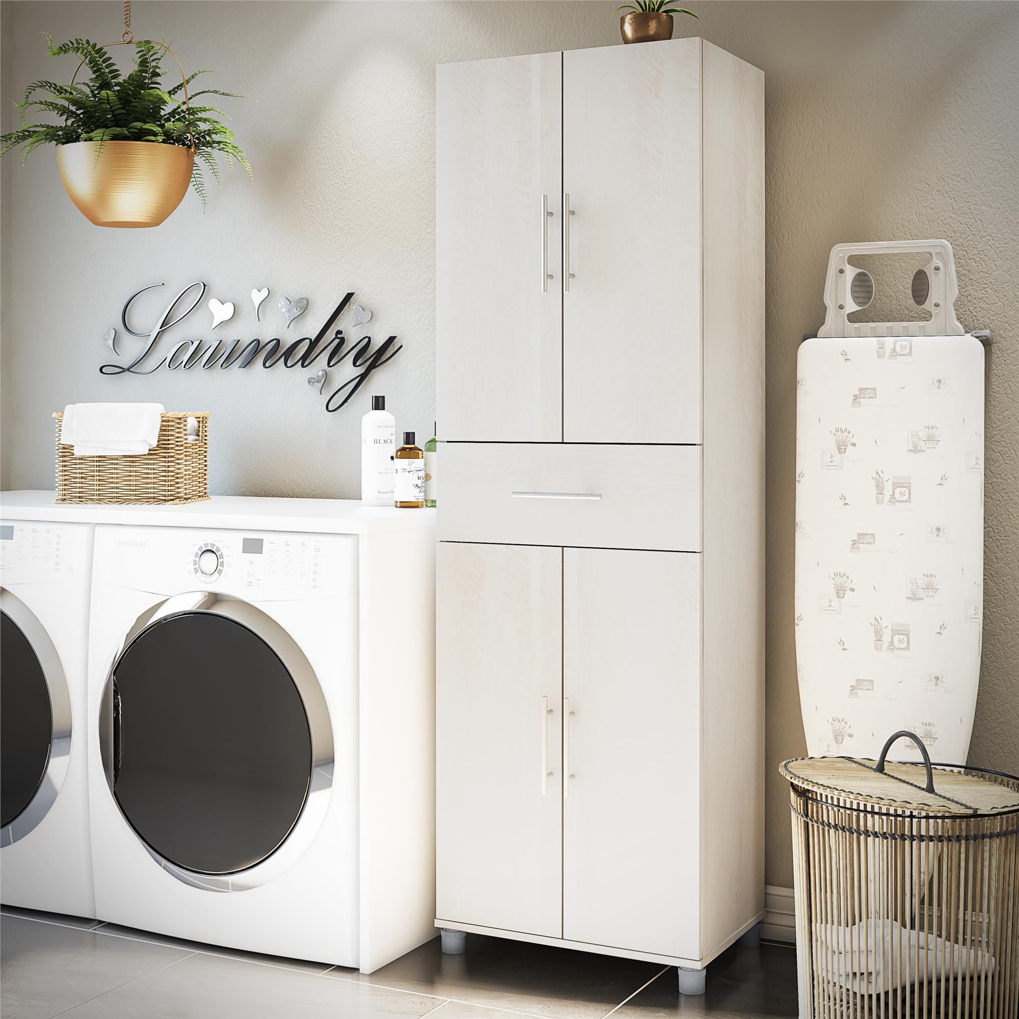 Systembuild Evolution Camberly 4 Door/1 Drawer Storage Cabinet - Ivory Oak