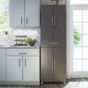 Systembuild Evolution Camberly 4 Door/1 Drawer Storage Cabinet - Graphite Grey