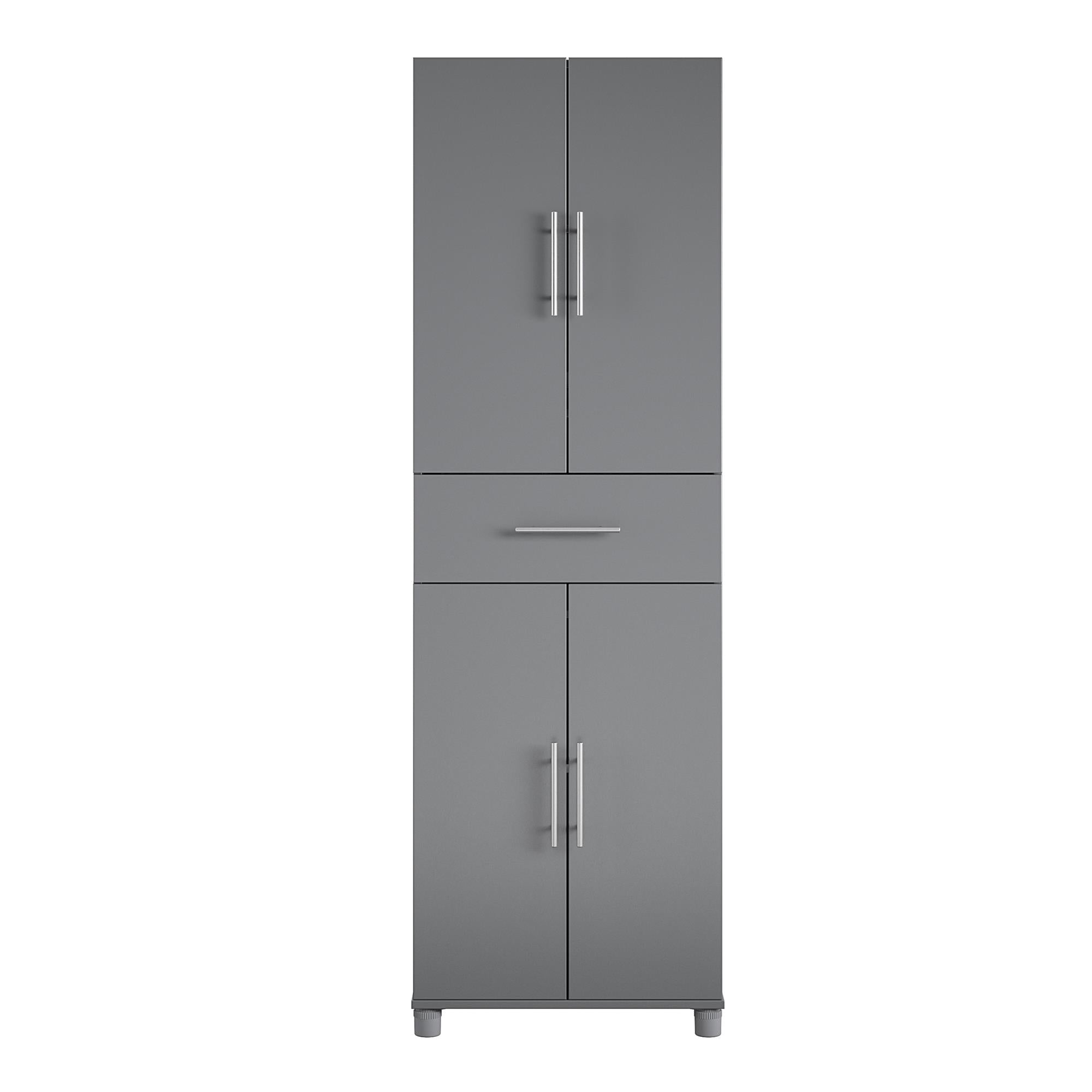 Systembuild Evolution Camberly 4 Door/1 Drawer Storage Cabinet - Graphite Grey