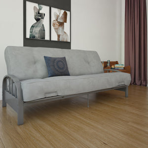 DHP Aiden Metal Futon Frame - Silver