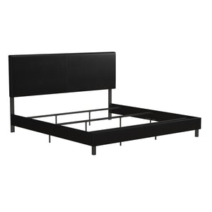 DHP Janford Upholstered Bed Frame - Black Faux Leather - King