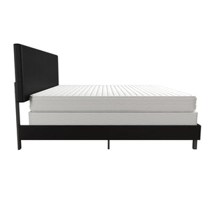 DHP Janford Upholstered Bed Frame - Black Faux Leather - King