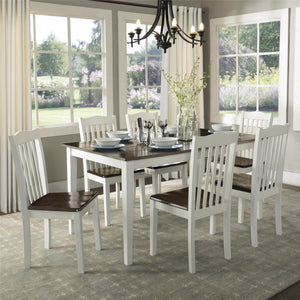 DHP Shiloh 5-Piece Dining Set - Dark Walnut/White