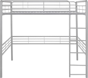 DHP Tommy Kids' Loft Bed - Silver - Full