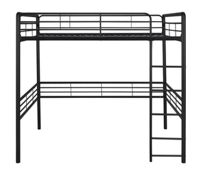 DHP Tommy Kids' Loft Bed - Black - Full