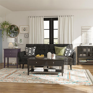 Ameriwood Home Franklin Accent Table with 2 Drawers - Purple