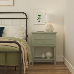 Ameriwood Home Franklin Accent Table with 2 Drawers - Pale Green