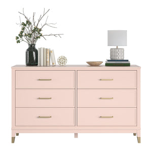 CosmoLiving Westerleigh 6 Drawer Dresser - Pink