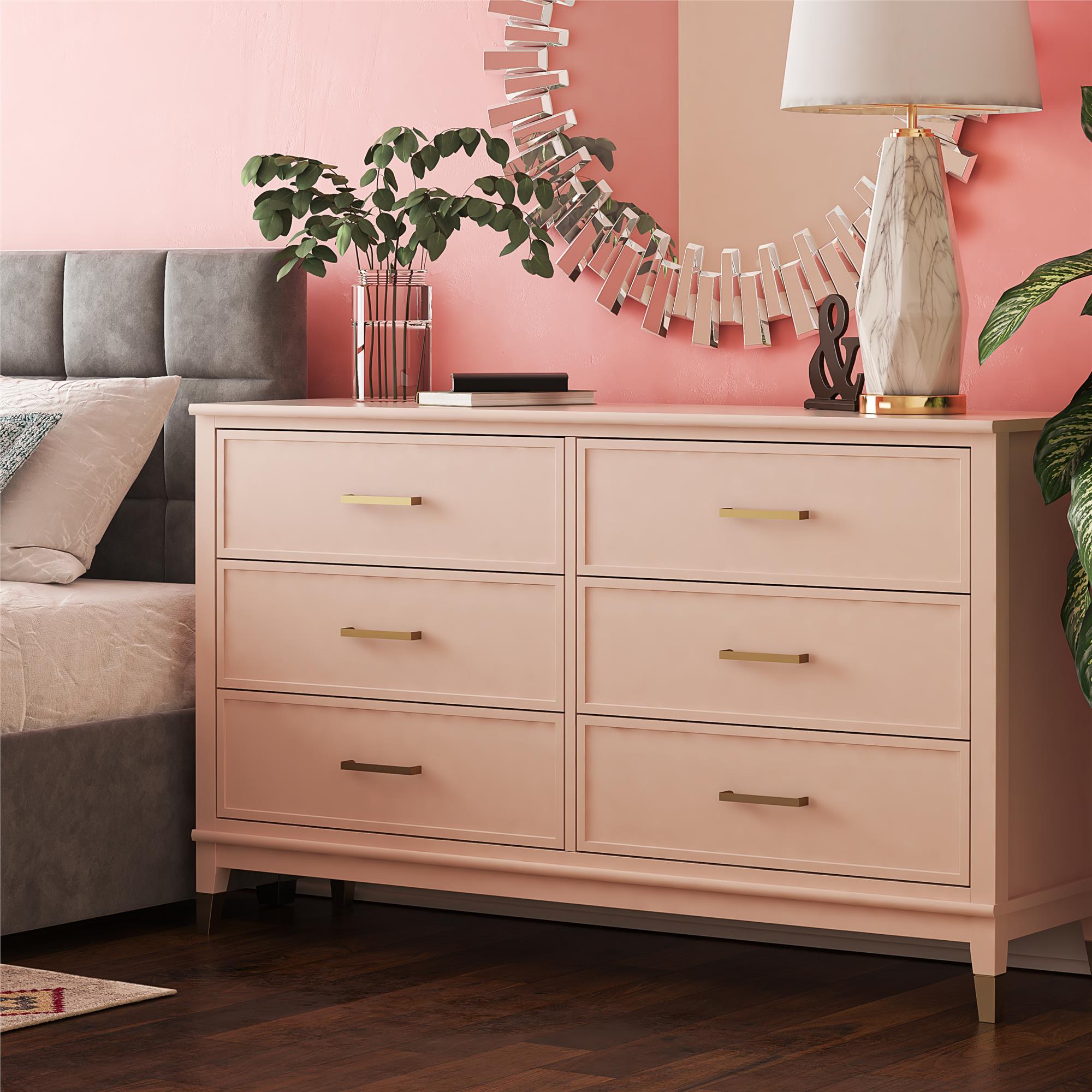 CosmoLiving Westerleigh 6 Drawer Dresser - Pink