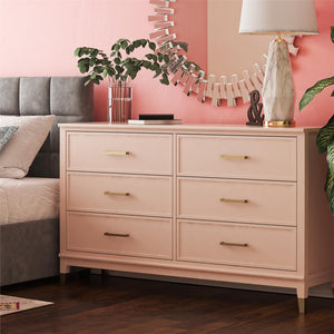 CosmoLiving Westerleigh 6 Drawer Dresser - Pink