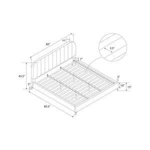 DHP Callie Upholstered Bed - Black - King