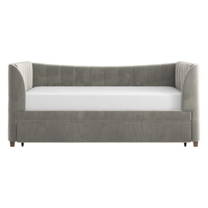 Max & Finn Valentina Upholstered Daybed and Trundle - Gray - Twin
