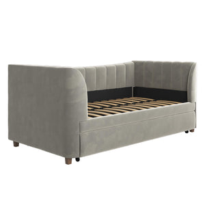 Max & Finn Valentina Upholstered Daybed and Trundle - Gray - Twin