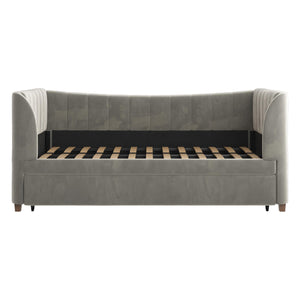 Max & Finn Valentina Upholstered Daybed and Trundle - Gray - Twin