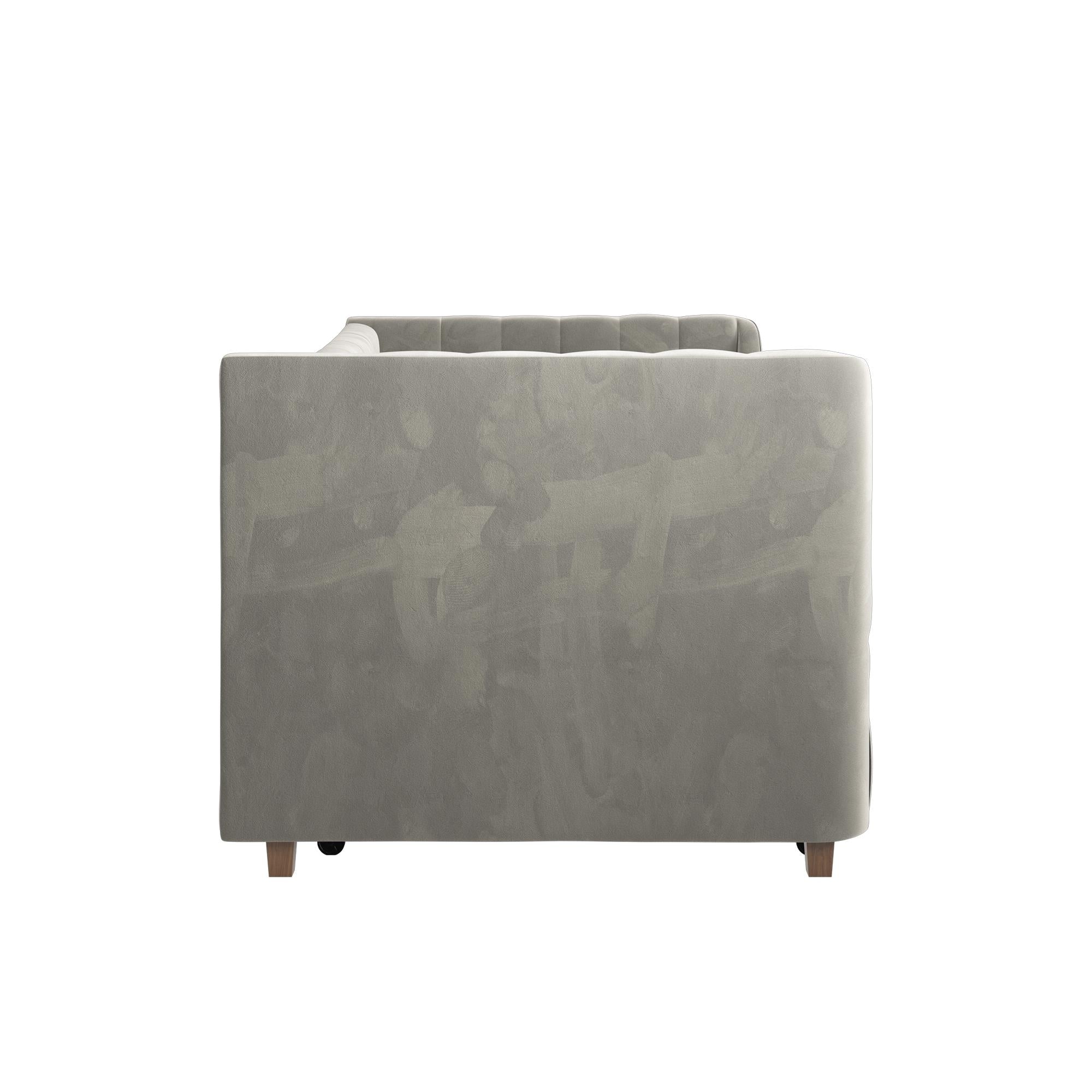 Max & Finn Valentina Upholstered Daybed and Trundle - Gray - Twin