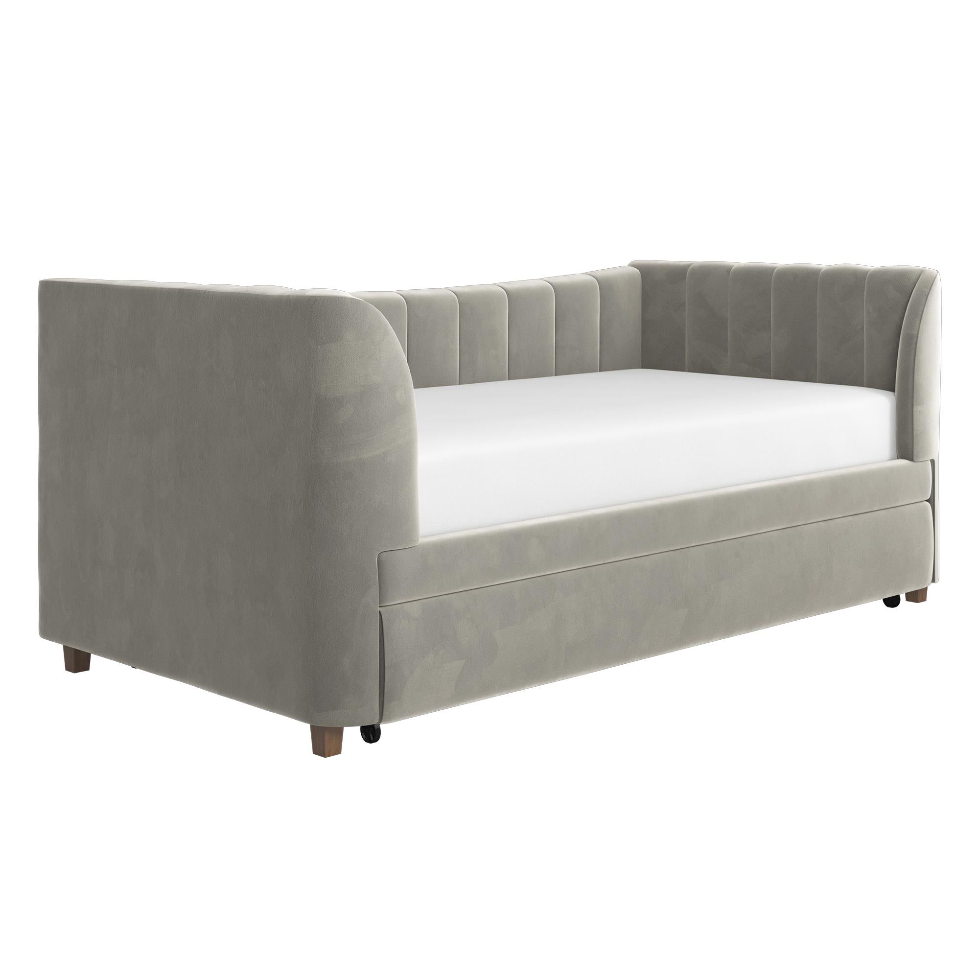 Max & Finn Valentina Upholstered Daybed and Trundle - Gray - Twin