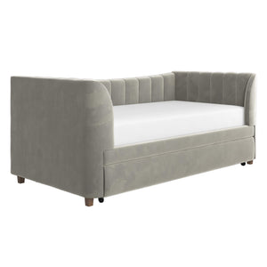 Max & Finn Valentina Upholstered Daybed and Trundle - Gray - Twin