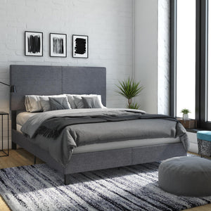 DHP Janford Upholstered Bed Frame - Gray - Full