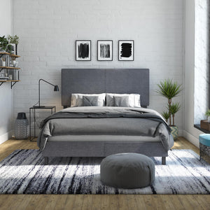 DHP Janford Upholstered Bed Frame - Gray - Queen