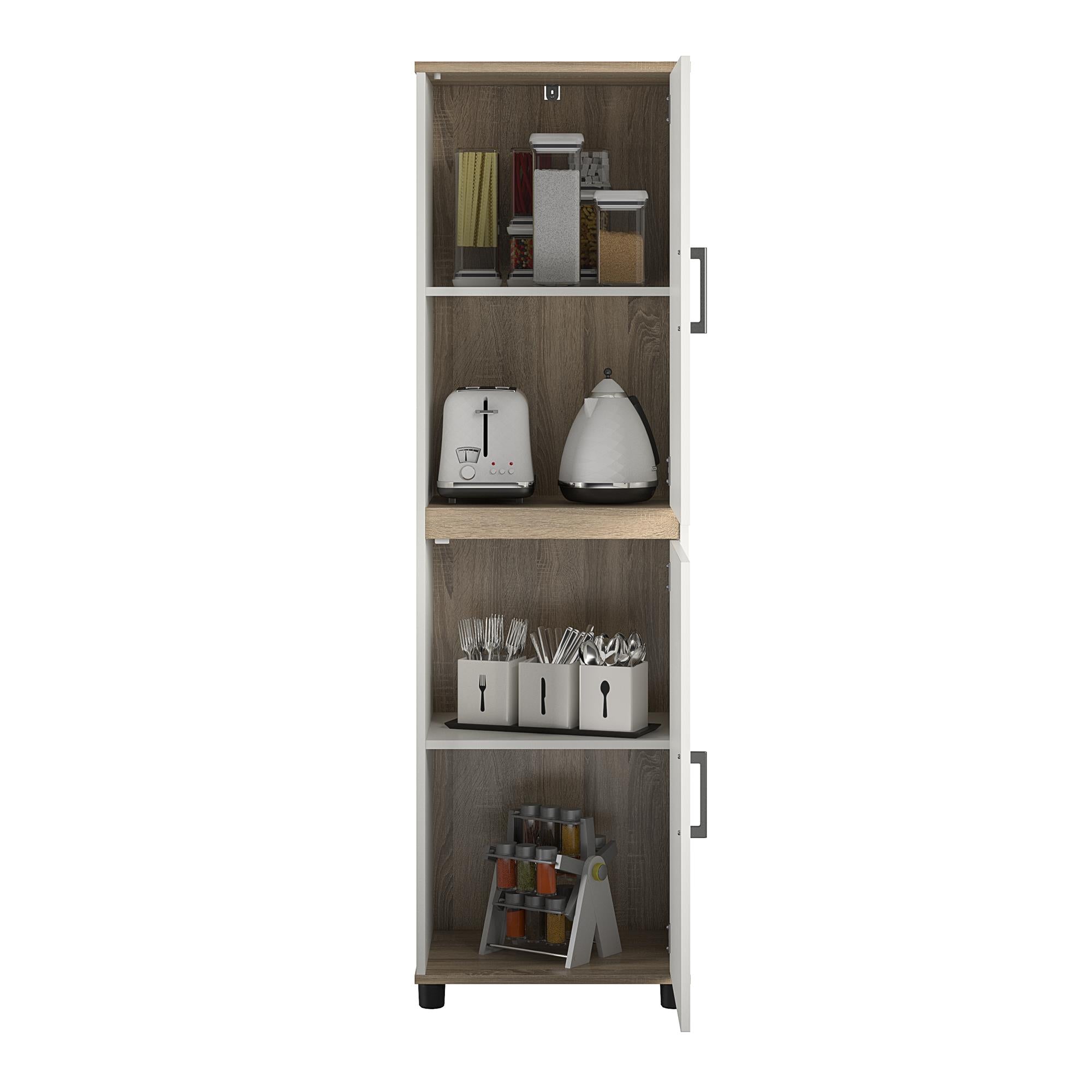 SystemBuild Evolution Whitmore 2 Door Kitchen Pantry Cabinet - White