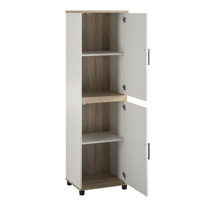 SystemBuild Evolution Whitmore 2 Door Kitchen Pantry Cabinet - White