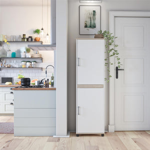 SystemBuild Evolution Whitmore 2 Door Kitchen Pantry Cabinet - White