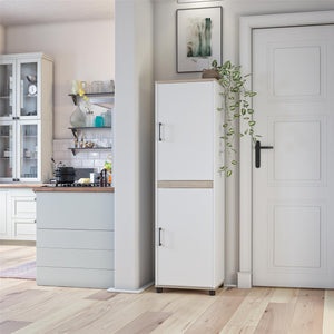 SystemBuild Evolution Whitmore 2 Door Kitchen Pantry Cabinet - White