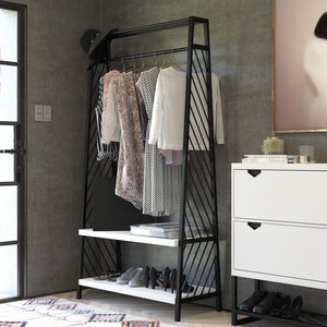CosmoLiving Brielle Entryway Shoe Storage - White