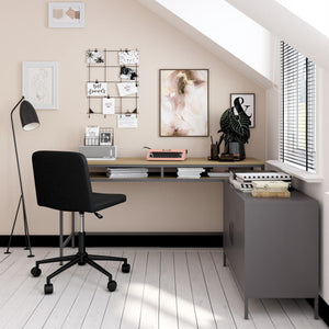 Systembuild Evolution Mission District Computer Desk - Graphite Grey
