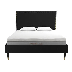 CosmoLiving Audrey Upholstered Bed - Black - Queen