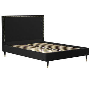 CosmoLiving Audrey Upholstered Bed - Black - Queen