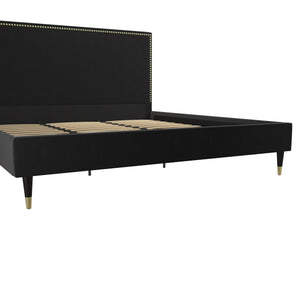 CosmoLiving Audrey Upholstered Bed - Black - King