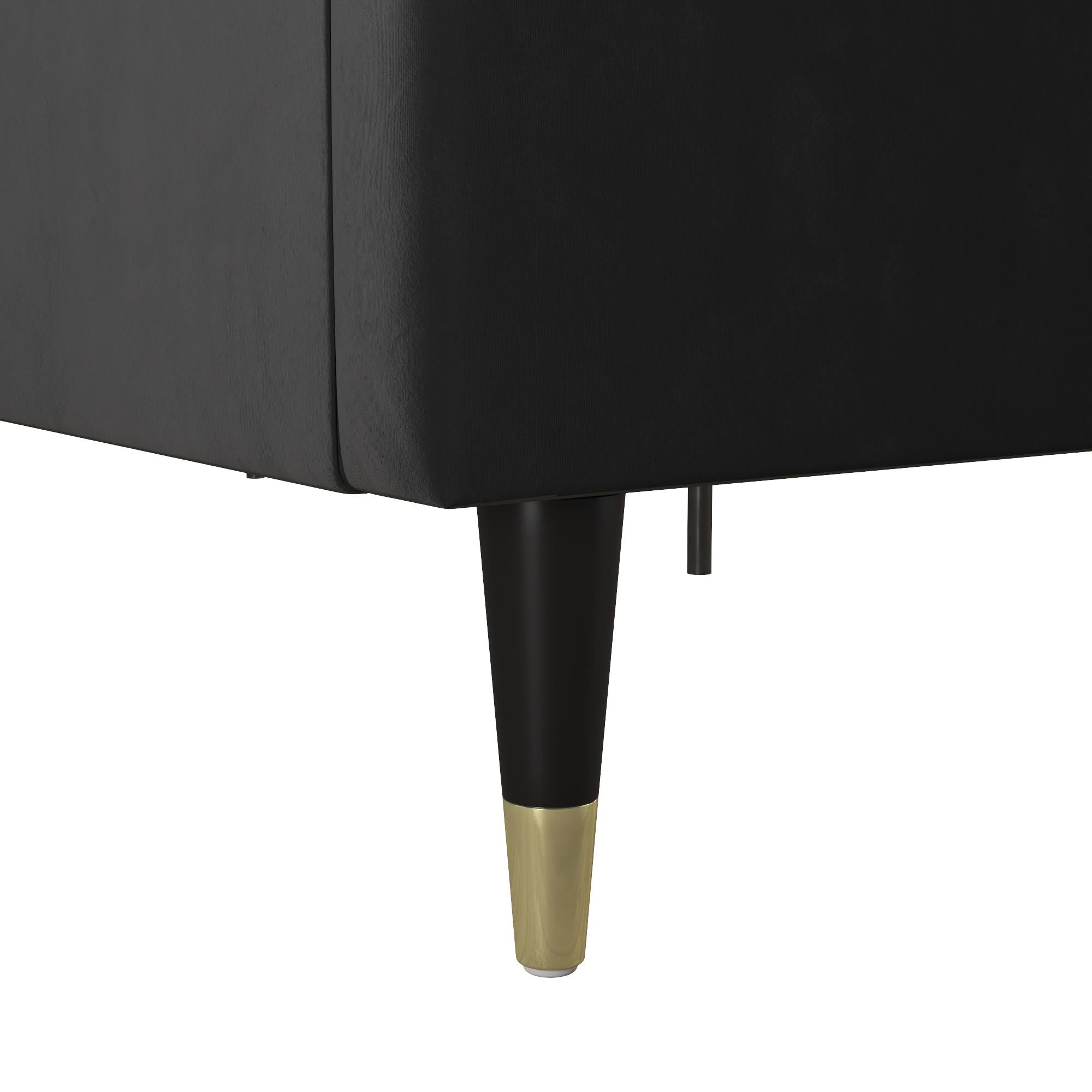 CosmoLiving Audrey Upholstered Bed - Black - King