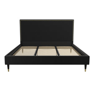 CosmoLiving Audrey Upholstered Bed - Black - King