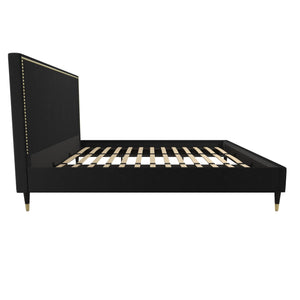 CosmoLiving Audrey Upholstered Bed - Black - King