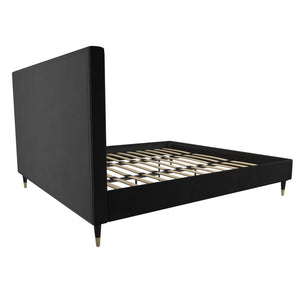 CosmoLiving Audrey Upholstered Bed - Black - King