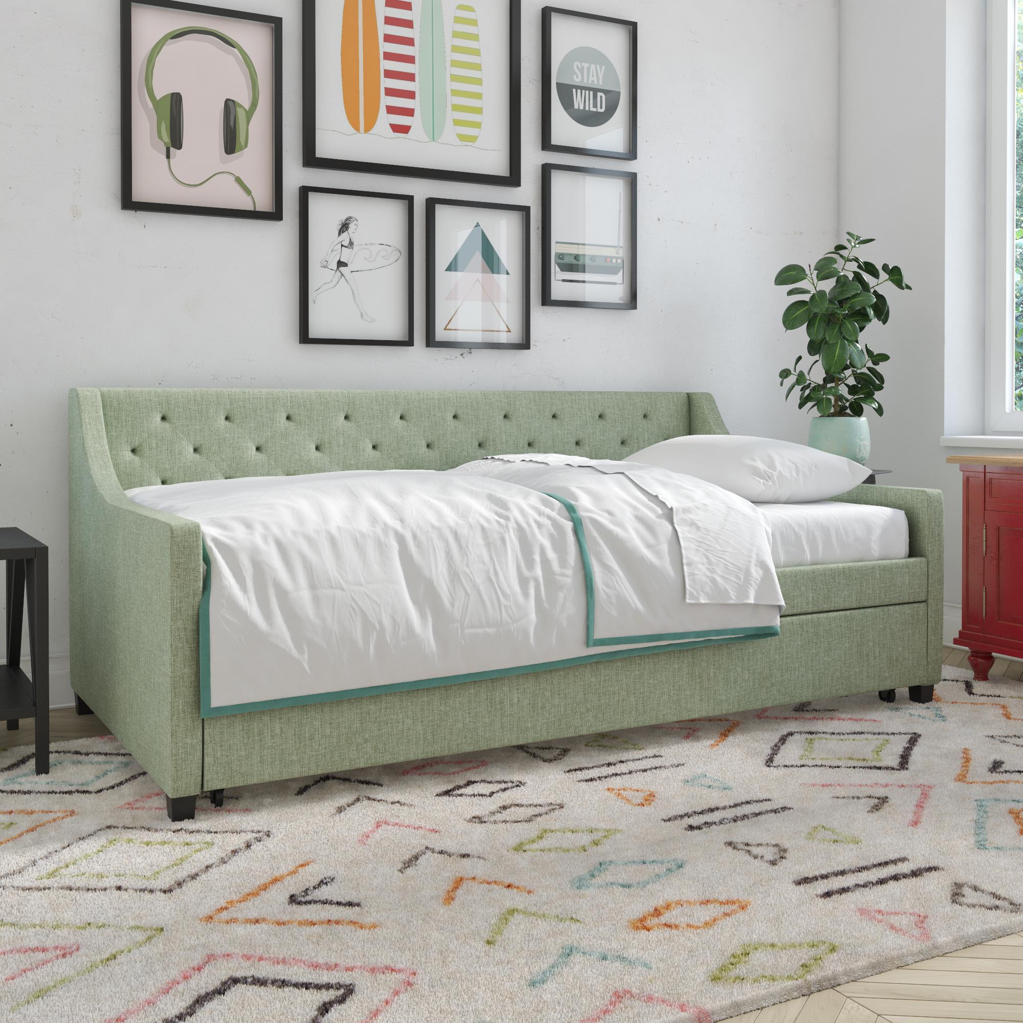 Novogratz Her Majesty Daybed and Trundle - Green - Twin