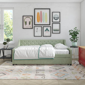Novogratz Her Majesty Daybed and Trundle - Green - Twin